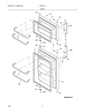 DOORS Diagram and Parts List for WRT8A1EW7  Westinghouse Refrigerator