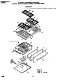 TOP / DRAWER Diagram and Parts List for FGF379WESJ  Frigidaire Range