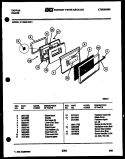 DOOR PARTS Diagram and Parts List for 31-2549-00-01  Tappan Range