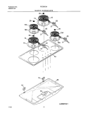 MAINTOP / SURFACE UNITS Diagram and Parts List for FEC36C2ASA  Frigidaire Cooktop
