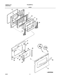 DOOR Diagram and Parts List for PLES389ACC  Frigidaire Range