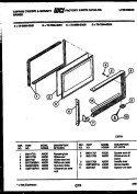 UPPER OVEN DOOR PARTS Diagram and Parts List for 72-3989-00-01  Tappan Range