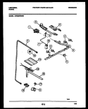 BURNER PARTS Diagram and Parts List for CP302BP2W1  Frigidaire Range