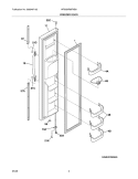 Part Location Diagram of 241615152 Frigidaire DOOR-Freezer