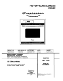 COVER Diagram and Parts List for PLEB30S8CCA  Frigidaire Wall Oven
