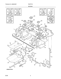 BURNER Diagram and Parts List for E36GF76HPS2  Electrolux Range