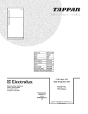 COVER Diagram and Parts List for TRT15L2JW5  Tappan Refrigerator
