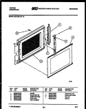 DOOR PARTS Diagram and Parts List for 56-9139-10-15  Tappan Microwave