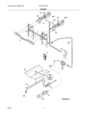 BURNER Diagram and Parts List for XFGF3000LWA  Frigidaire Range