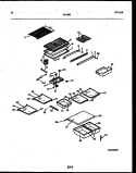 SHELVES AND SUPPORTS Diagram and Parts List for 95-1982-23-00  Tappan Refrigerator