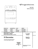 COVER Diagram and Parts List for FEF352ASD  Frigidaire Range