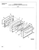 DOOR Diagram and Parts List for FEF365BGWD  Frigidaire Range