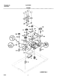 BURNER Diagram and Parts List for GLGC36S8CQA  Frigidaire Cooktop