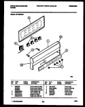 BACKGUARD Diagram and Parts List for KF100KDD5  Frigidaire Range