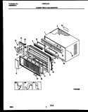 CABINET FRONT AND WRAPPER Diagram and Parts List for FAS256T2A1  Frigidaire Air Conditioner