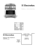 COVER Diagram and Parts List for E30DF74GPS5  Electrolux Range