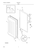 DOOR Diagram and Parts List for KRS220RHY2  Kelvinator Refrigerator