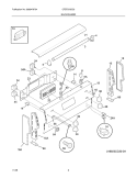 BACKGUARD Diagram and Parts List for CFEF272DC5  Frigidaire Range