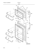 DOOR Diagram and Parts List for FFTR1513LW2  Frigidaire Refrigerator