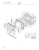 DOOR Diagram and Parts List for EI30DS5CJS2  Electrolux Range
