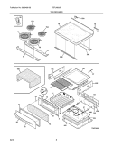 TOP / DRAWER Diagram and Parts List for FEFLM600DQA  Frigidaire Range