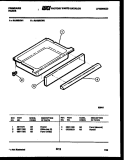 DRAWER PARTS Diagram and Parts List for RA30BEL1  Frigidaire Range