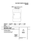 COVER Diagram and Parts List for FGR341AC1  Frigidaire Dryer