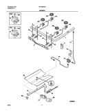 BURNER Diagram and Parts List for FLF326ASA  Frigidaire Range