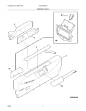 CONTROL PANEL Diagram and Parts List for PLD3460RDC0  Frigidaire Dishwasher
