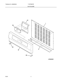 BACKGUARD Diagram and Parts List for PLGF659ECB  Frigidaire Range