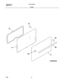 DOOR Diagram and Parts List for FGF311PHSD  Frigidaire Range