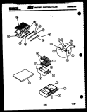 RACKS AND TRAYS Diagram and Parts List for TSK180AN7T  Kelvinator Refrigerator