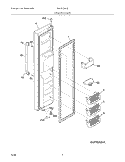 FREEZER DOOR Diagram and Parts List for EW23CS65GS0  Electrolux Refrigerator