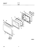 DOOR Diagram and Parts List for FLF337AWB  Frigidaire Range