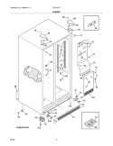 CABINET Diagram and Parts List for FSC23F7FB0  Frigidaire Refrigerator