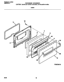DOOR Diagram and Parts List for FGF316WGSC  Frigidaire Range