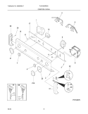 CONTROL PANEL Diagram and Parts List for FLXG46MRES1  Frigidaire Washer Dryer Combo