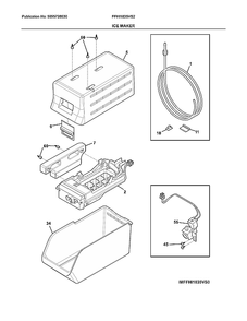 Ice Maker Diagram and Parts List for FFHI1835VS2  Electrolux Refrigerator