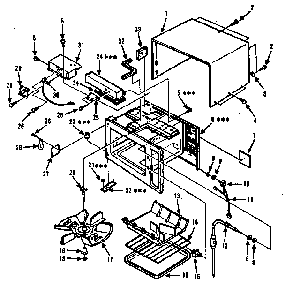 Cabinet Parts Diagram and Parts List for 5648844881  Kenmore Microwave