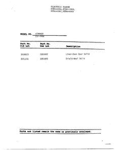 Electric Range/information Page 3 Diagram and Parts List for 4408C  Frigidaire Range