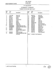 Cabinet, Drum And Heat Duct Page 2 Diagram and Parts List for 8348-87C  Frigidaire Dryer