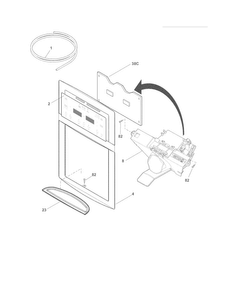 Ice & Water Dispenser Diagram and Parts List for FFSC2323LP5  Frigidaire Refrigerator