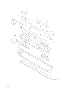 Backguard Diagram and Parts List for LFES3025PFC  Frigidaire Range
