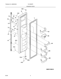 FREEZER DOOR Diagram and Parts List for GLHS269ZDQ7  Frigidaire Refrigerator