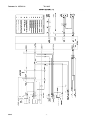 Wiring Schematic Diagram and Parts List for FGHI1865SF5  Frigidaire Refrigerator