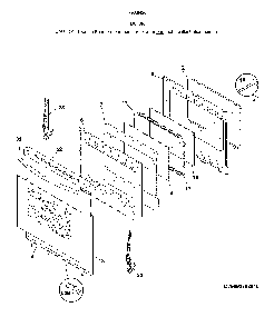 Door Diagram and Parts List for 79094202317  Kenmore Range