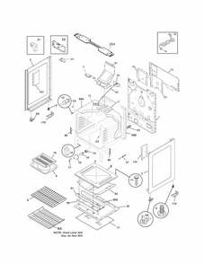 Body Diagram and Parts List for 79072633210  Kenmore Range