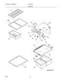 SHELVES Diagram and Parts List for FFTR2126LK1  Frigidaire Refrigerator