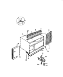 WINDOW MOUNTING Diagram and Parts List for AC089H1A2  Frigidaire Air Conditioner