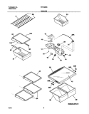 SHELVES Diagram and Parts List for FRT185BSB3  Frigidaire Refrigerator